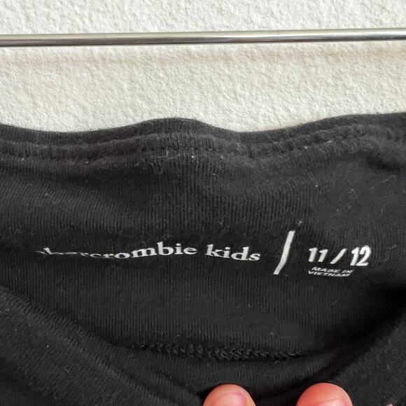Abercrombie & Fitch Black Logo Flare Leggings Y2K 2000s Stretch Lounge Pants XS - Picture 3 of 7